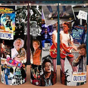 Back to the Future Marty McFly Collage Cup Mug Tumbler